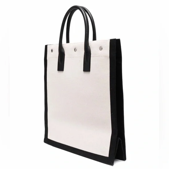 NWT Authentic YSL Saint Laurent Rive Gauche Tote Bag in Greggio Nero! MSRP $1990 - Picture 8 of 16